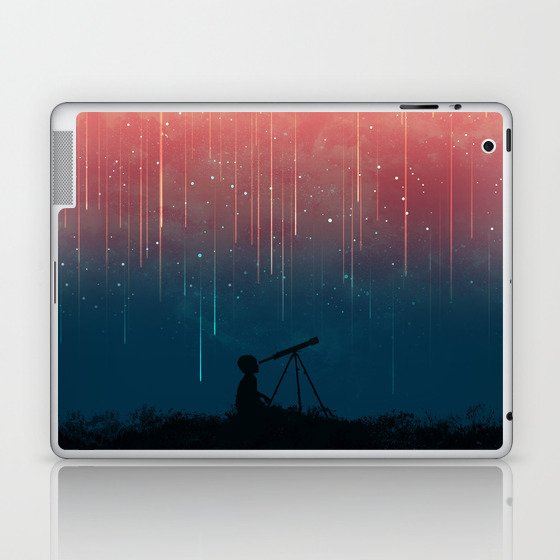 Meteor rain Laptop & iPad Skin
