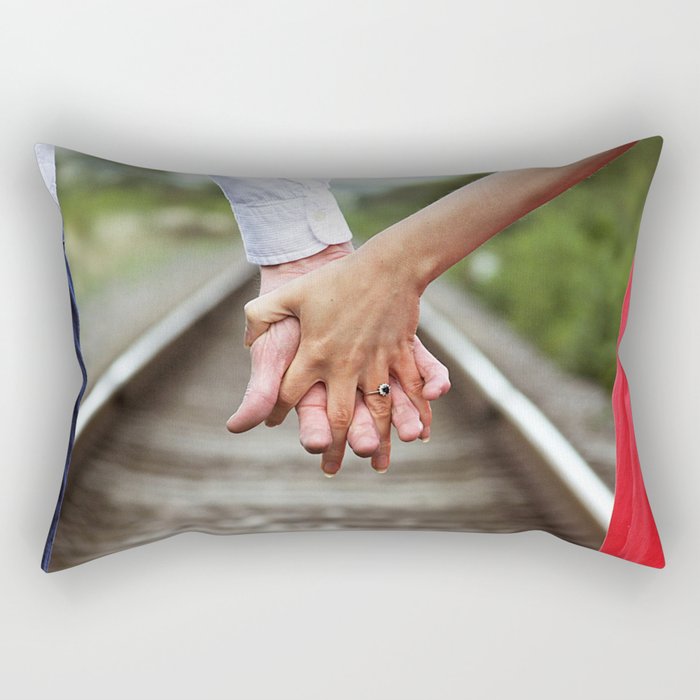Holding Hands And Engaged Rectangular Pillow