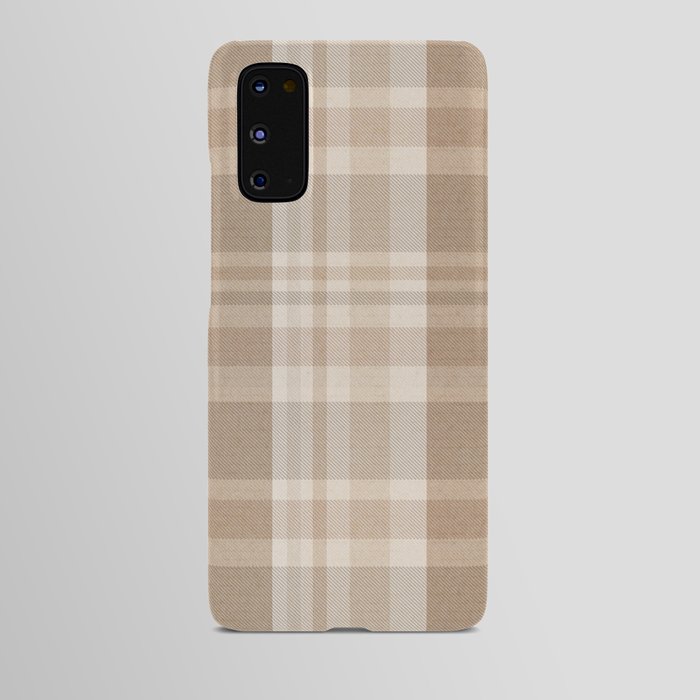 Plaid Prints, Brown and Beige Android Case
