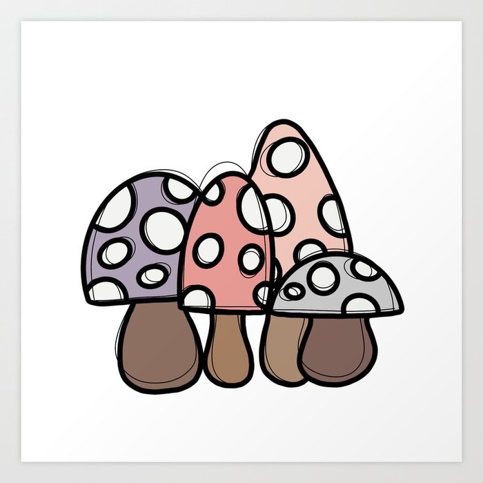 vpg mushroom group Art Print