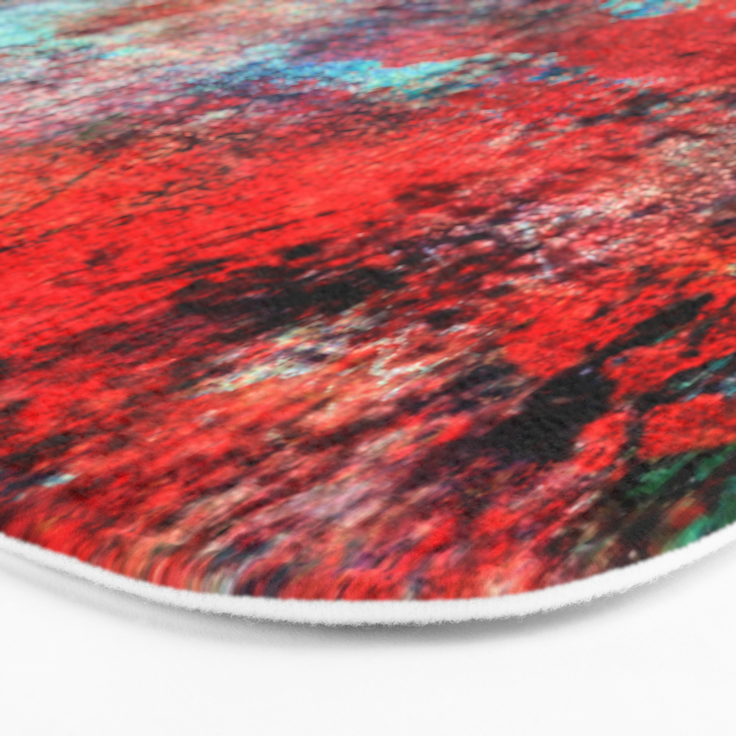 Multi 21 x 34 Society6 Sheila Wenzel-Ganny Modern Red Abstract Bath Mat