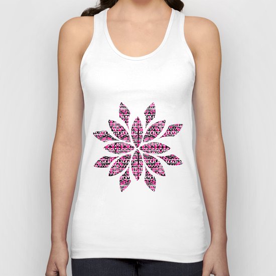 Tapestry Pattern Small Scale - Rose Unisex Tank Top