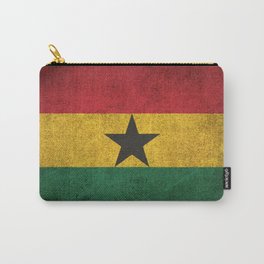 Old and Worn Distressed Vintage Flag of Ghana Carry-All Pouch