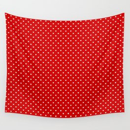 Red Hearts Pattern Wall Tapestry