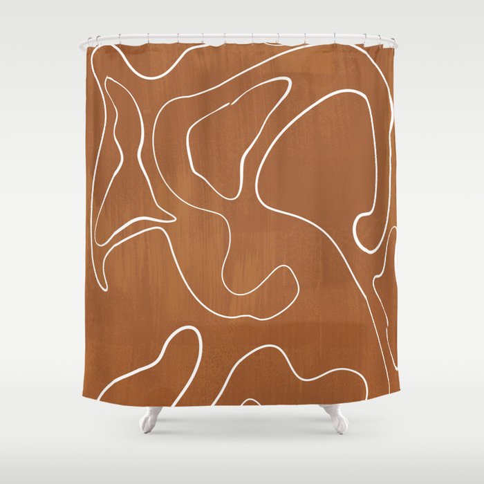 Abstract Organic Shower Curtain