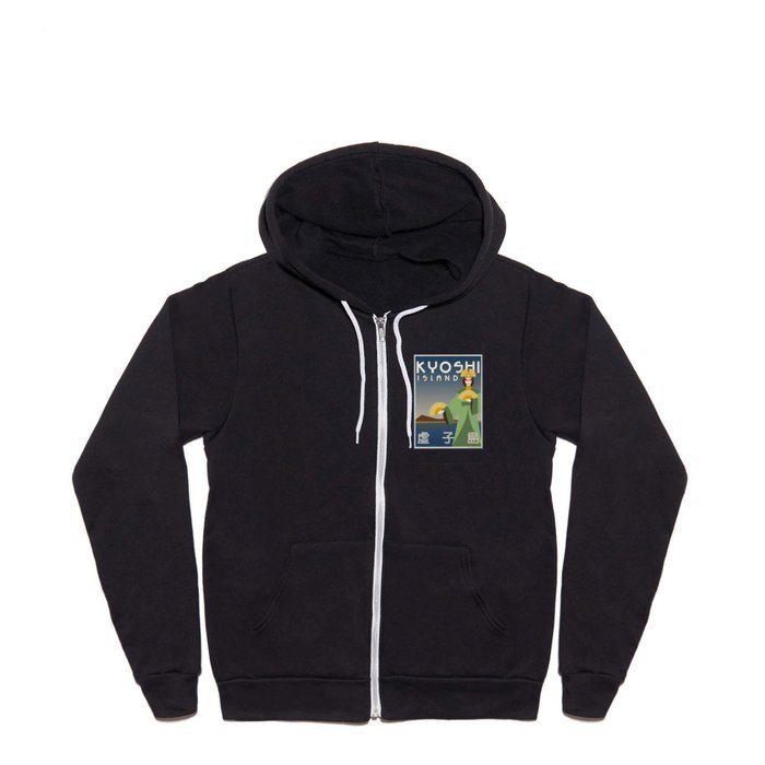 Kyoshi Island Travel Poster Full Zip Hoodie