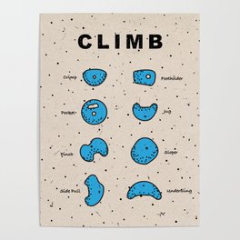Rock Climbing Poster Poster