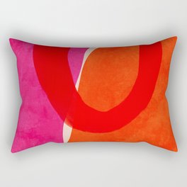 relations IV - pink shapes minimal painting Rectangular Pillow