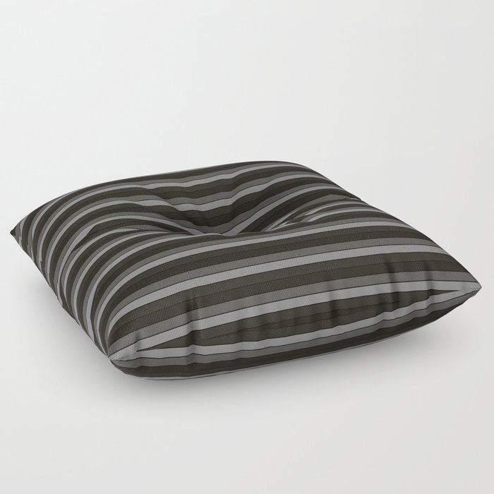 Black Ombre Stripes Floor Pillow