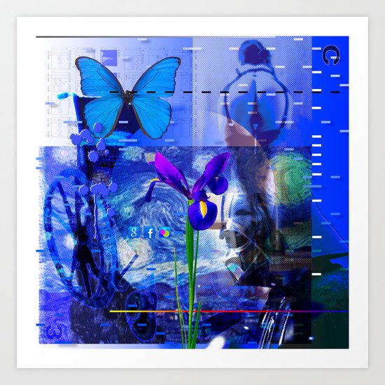 No Way No How < The NO Series (Blue) Art Print
