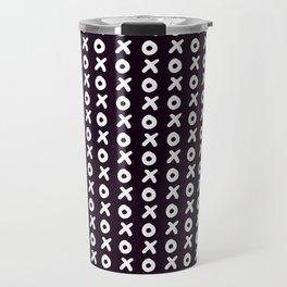 Black pattern with X and O - XOXO Travel Mug