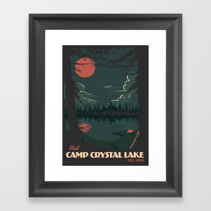 Visit Camp Crystal Lake Framed Art Print