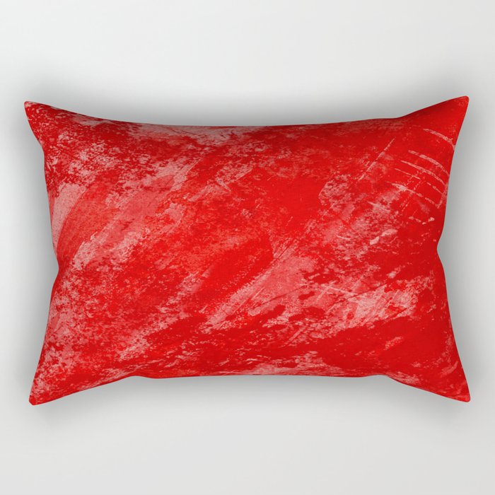 Love And Fury - Abstract painting in red Rectangular Pillow
