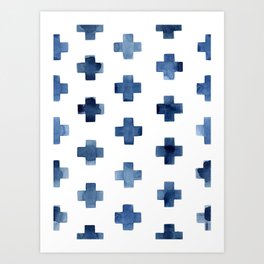 Crosses Scandinavian Pattern Art Print