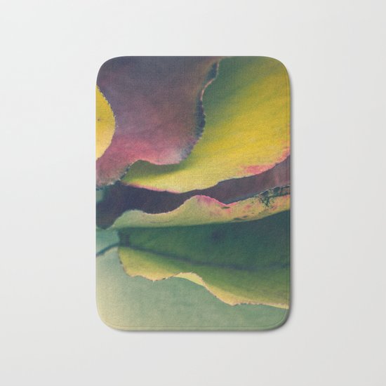 Fall Leaves II - Yellow, Lime Green, Red Purple Bath Mat