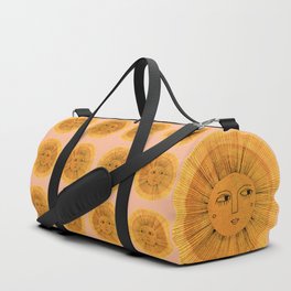 Sun Drawing Gold and Pink Duffle Bag