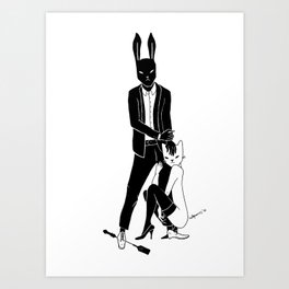 Mr Bunny is cruel Art Print