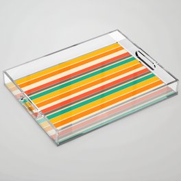 Retro 70S Stripes 1 Acrylic Tray