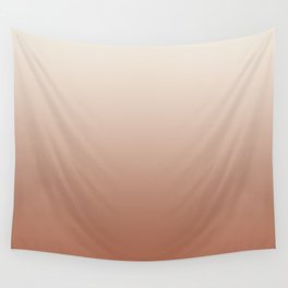 Warm Earthy Ombre Gradient 2 Inspired By Creamy SW7012 to Cavern Clay Sw 7701 Wall Tapestry