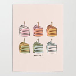 Rainbow Slice of Cake Poster