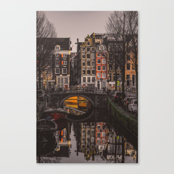 Dutch Architecture In Amsterdam Picture | City Houses In Holland Art Print | Europe Travel Photography Art Print Canvas Print