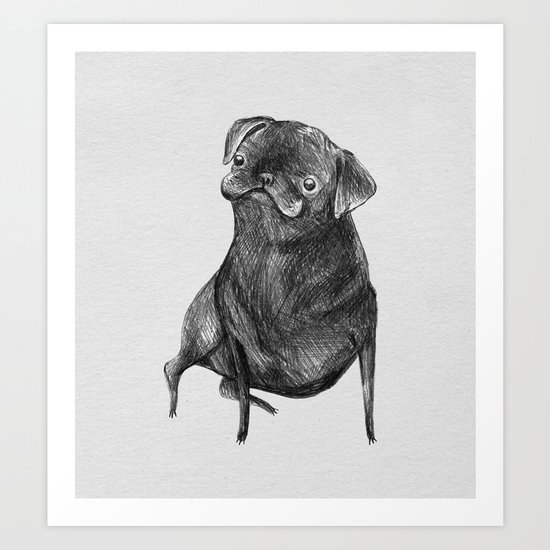 Le Carlin Noir Art Print