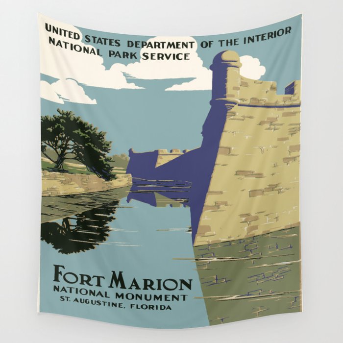 Vintage poster - Fort Marion Wall Tapestry