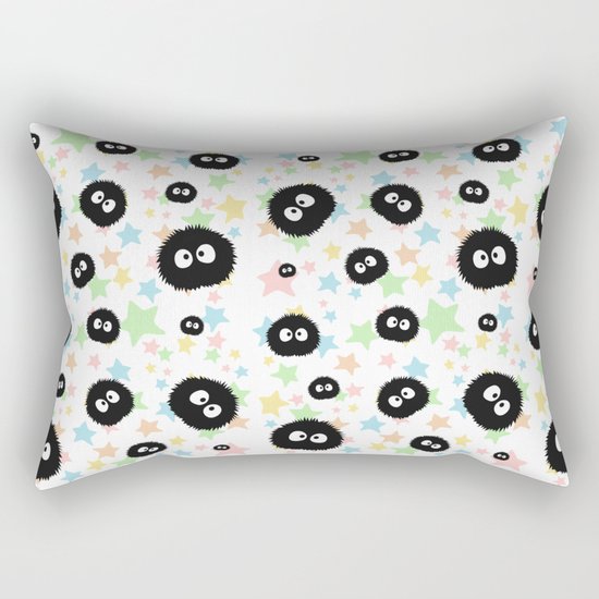 Soot Sprite with stars Rectangular Pillow