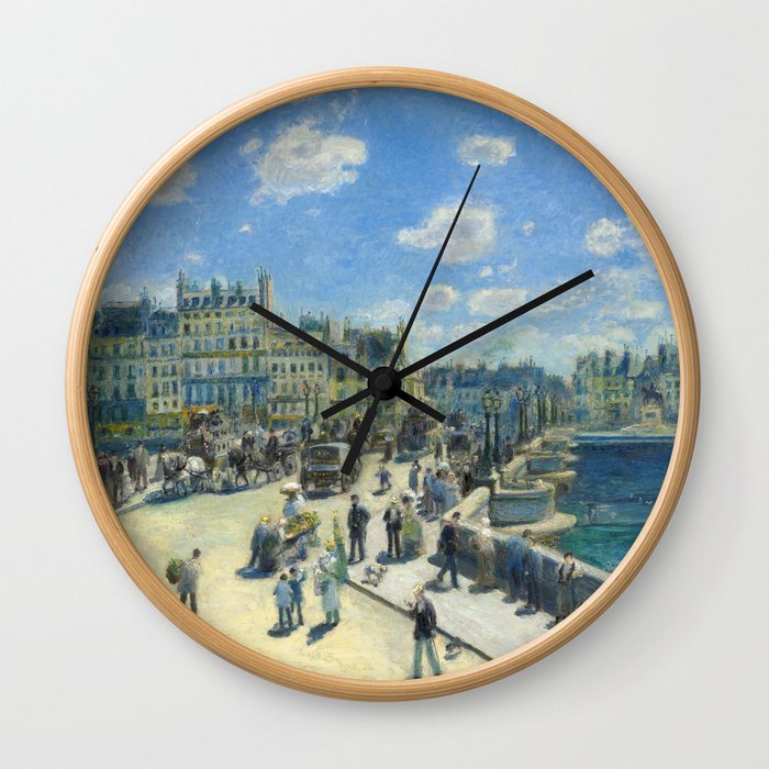 Renoir - Pont Neuf, Paris, 1872 Wall Clock