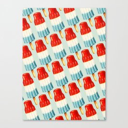 USA 4th of July Popsicle Pattern Canvas Print