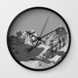 Winter Alpine Wall Clock