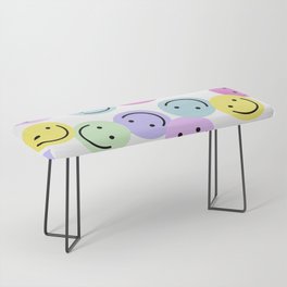 Bright neon smiley design  Bench