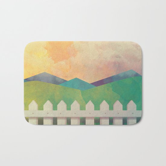 Watercolor Farm Bath Mat