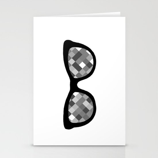 Diamond Eyes Black and White Stationery Cards