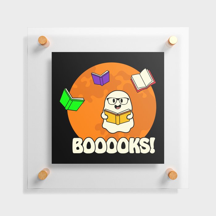 Booooks Ghost Reading Books Funny Floating Acrylic Print