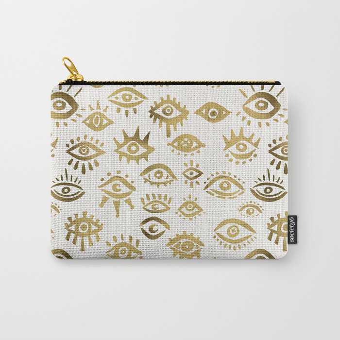 Mystic Eyes – Gold Carry-All Pouch