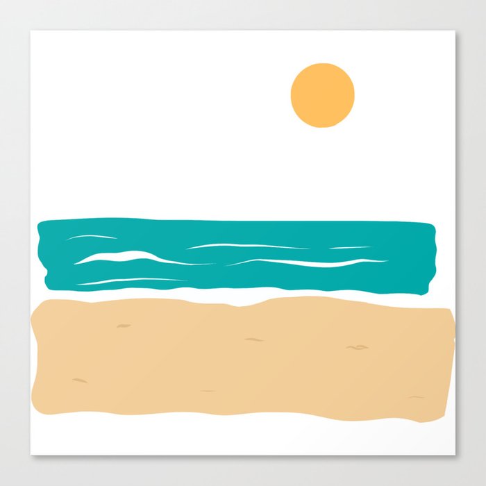 Sun Beach Summer Sea Canvas Print
