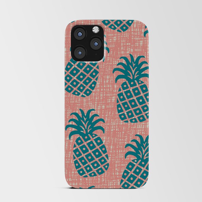 Pineapple Twist 340 Pink Turquoise and Beige iPhone Card Case
