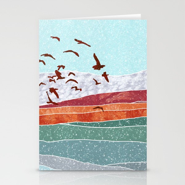 Abstract Beach Stationery Cards