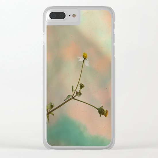 Simple Flowers Clear iPhone Case