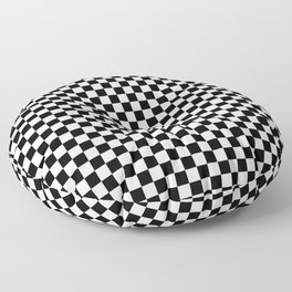 Black and White Check Floor Pillow