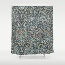 William Morris Vintage Blackthorn Indigo Shower Curtain