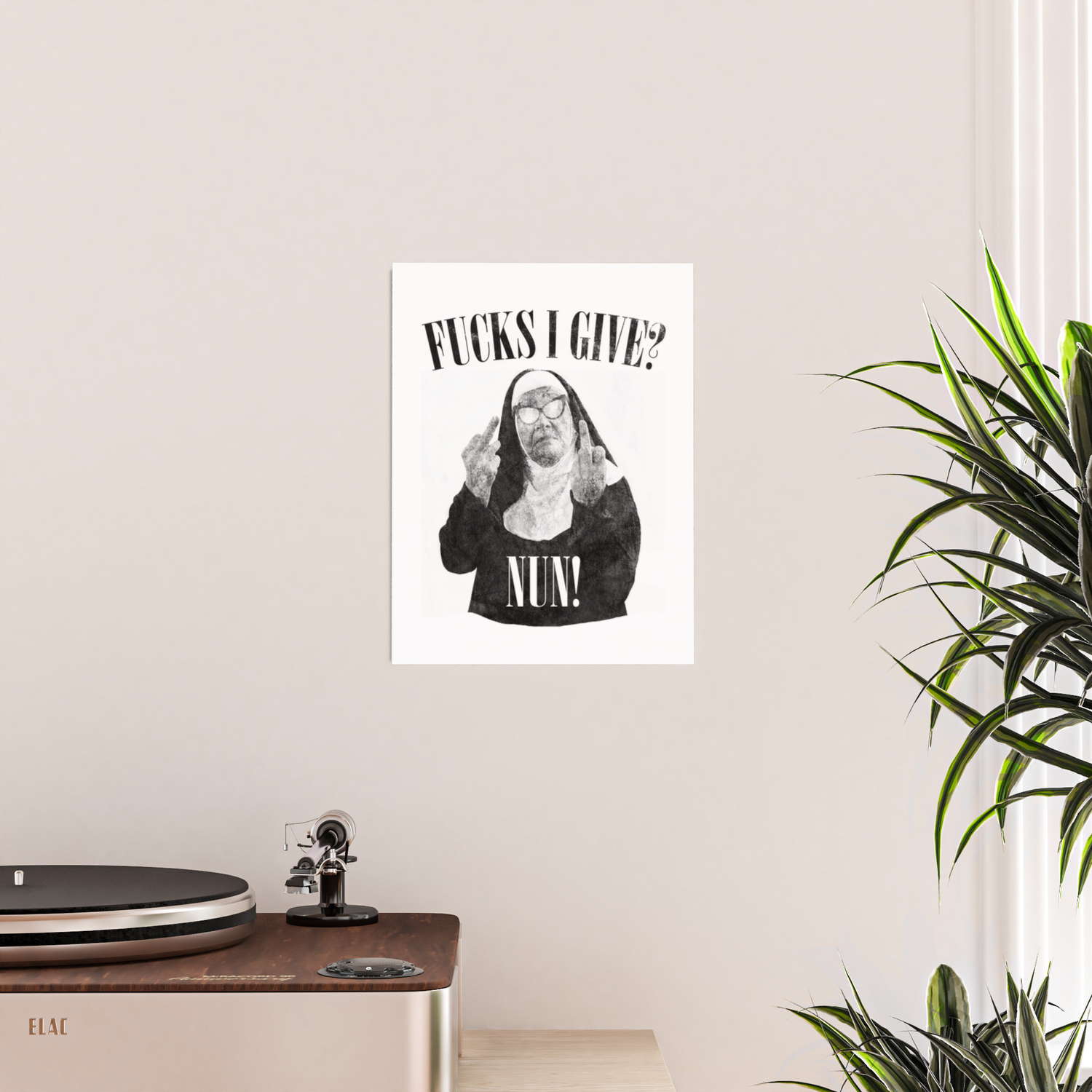 Funny Fucks I Give, Nun Saying Poster by DirtyAngelFace | Society6