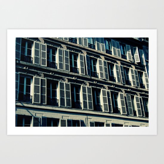Parisian windows Art Print