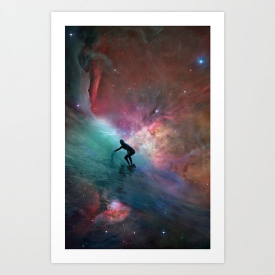 Nebulous Surfing Art Print