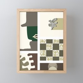 Assemble patchwork composition 19 Framed Mini Art Print