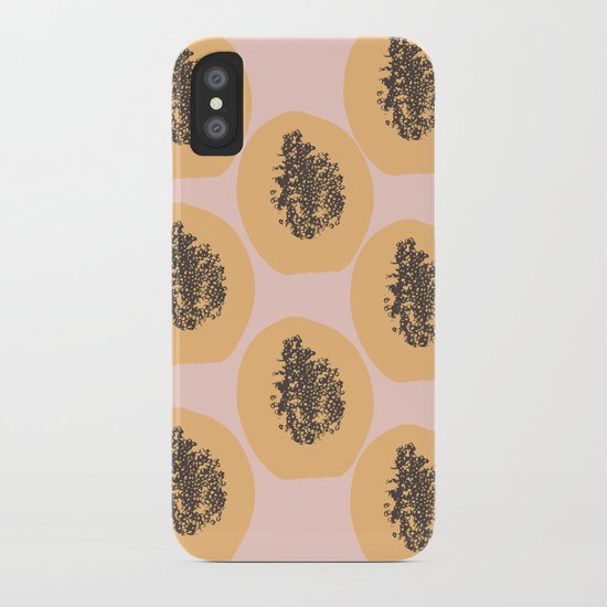 Papaya Print iPhone Case