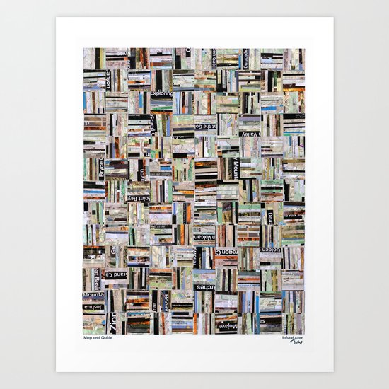 Map and Guide Art Print