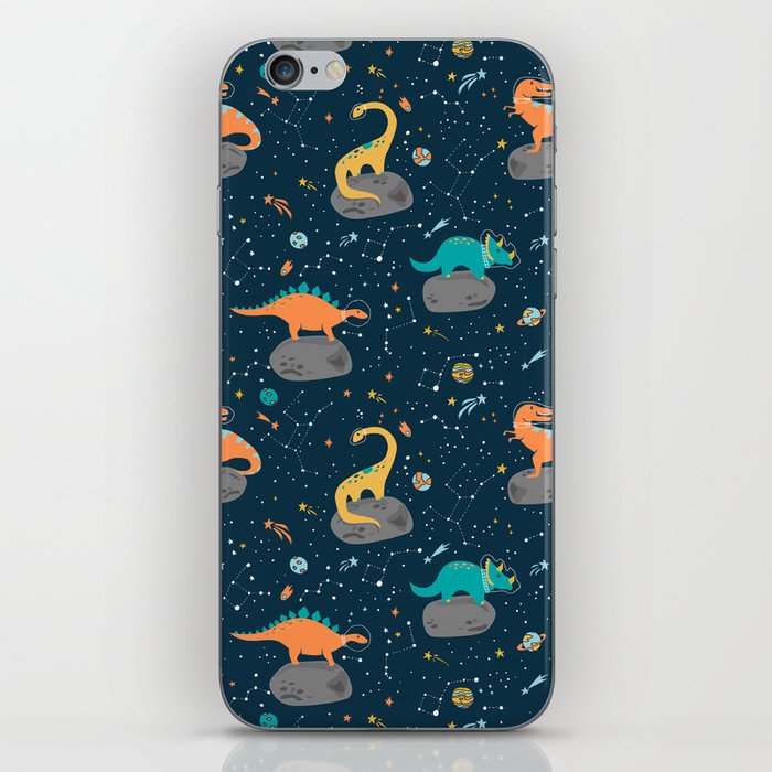 Dinosaurs Floating on an Asteroid iPhone Skin