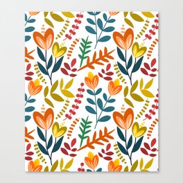 colorful flower seamless pattern Canvas Print